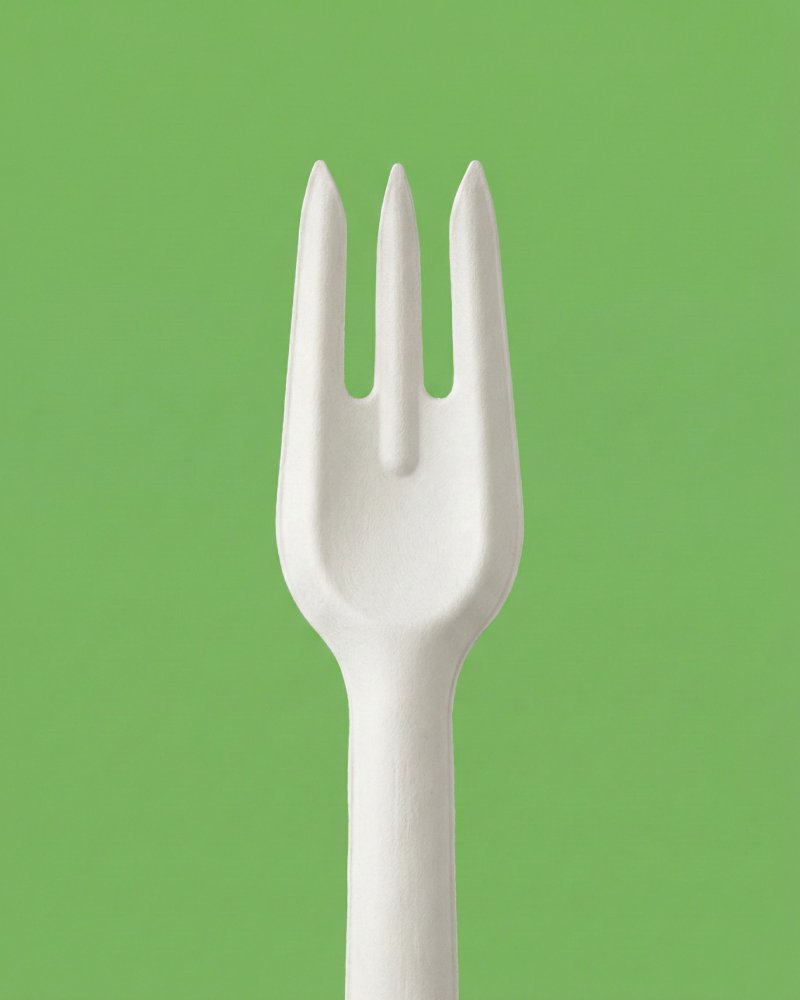 6.5 Inch Bagasse Fork - Eco-Friendly Compostable Fork
