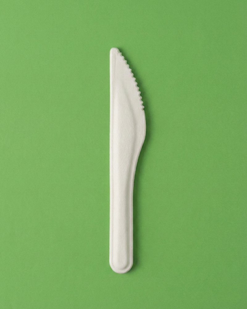 6 Inch Bagasse Butter Knife - Eco-Friendly Compostable Knife