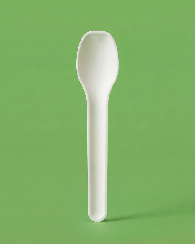 6 Inch Bagasse Teaspoon - Eco-Friendly Compostable Spoon