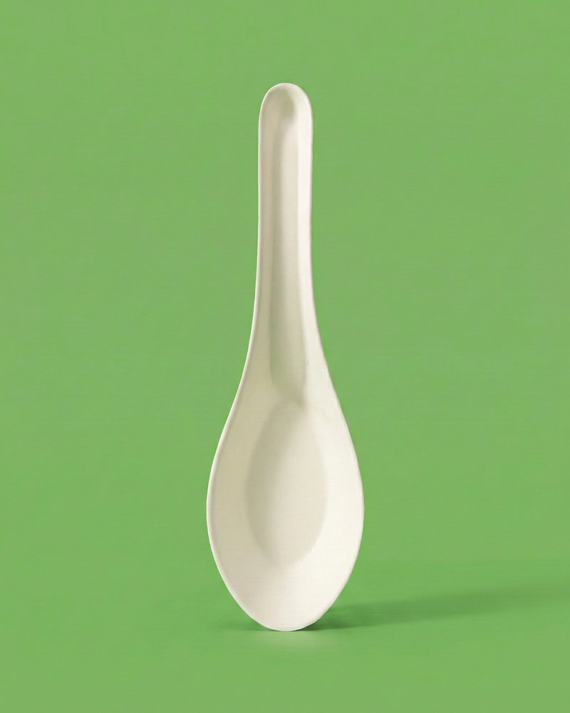 7 Inch Bagasse Soup Spoon - Eco-Friendly Compostable Spoon