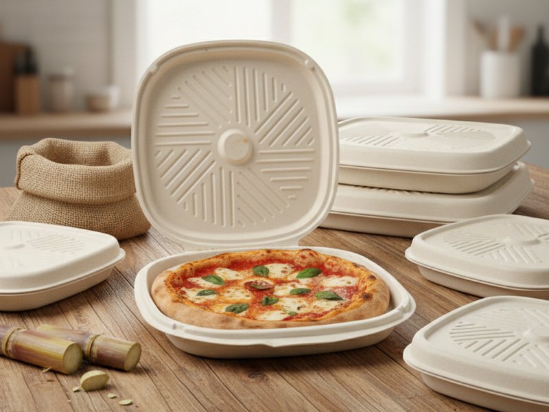 Bagasse pizza boxes