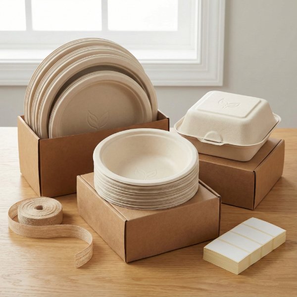Colored Dyed Bagasse Products - Eco-Friendly Custom Packaging