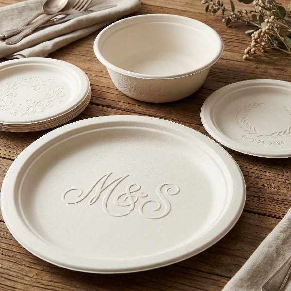 Custom Embossed Bagasse Products - Eco-Friendly Custom Packaging